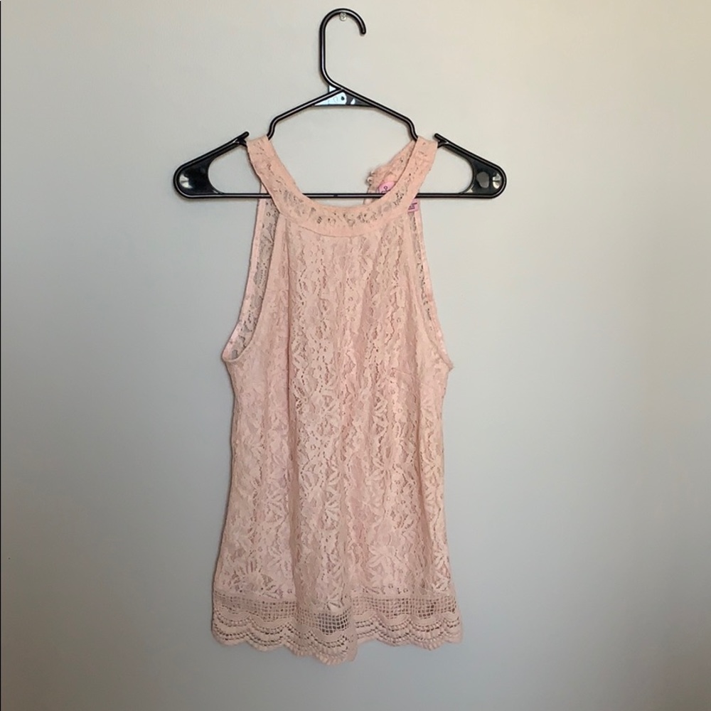 Pink lace shirt